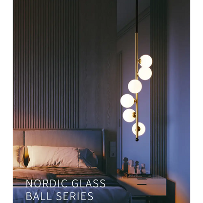 Creative Spiral Chandelier with Glass Balls Lampshade - Home & Garden > Lighting Fixtures