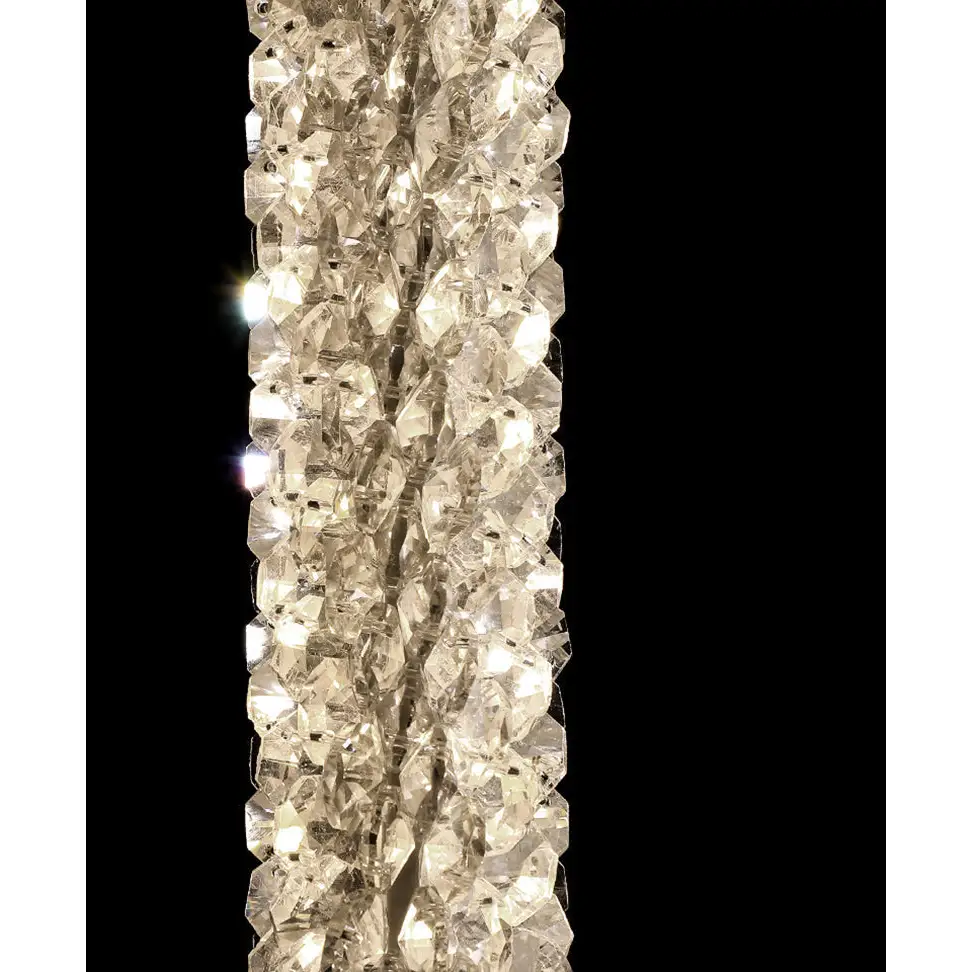 Crystal Pendant Light with Adjustable Strip for Bedroom Dining - Lighting