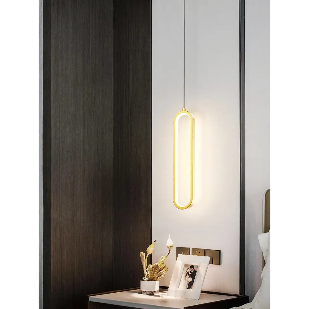Exquisite Nordic LED Pendant Light for Dining Kitchen - H15.7’ / 40.0cm / Gold / Warm