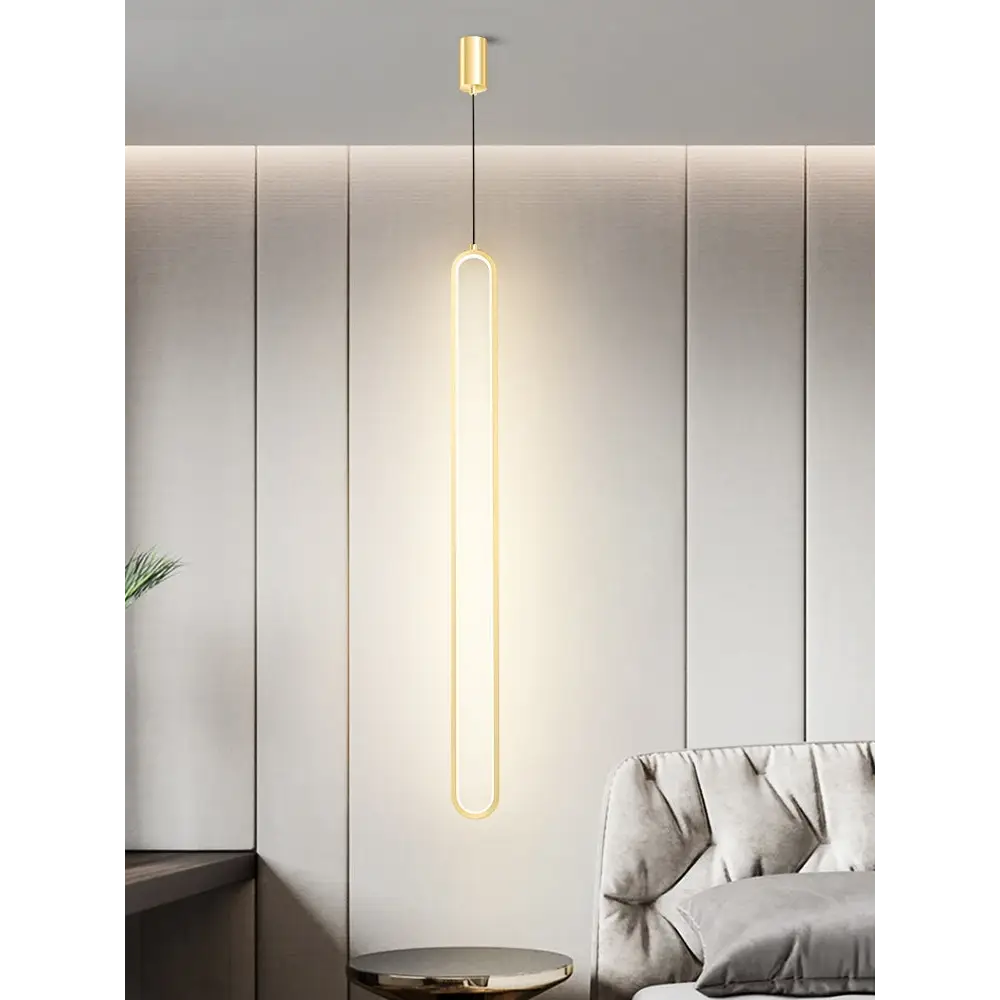 Exquisite Nordic LED Pendant Light for Dining Kitchen - H51.2’ / H130.0cm / Gold / Warm