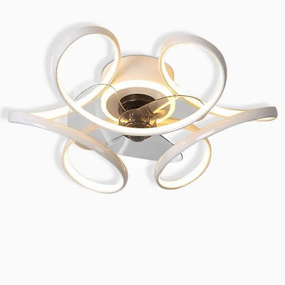 Flower Shaped Ceiling Fan with Remote Chandelier Light - Lighting > lights Fans