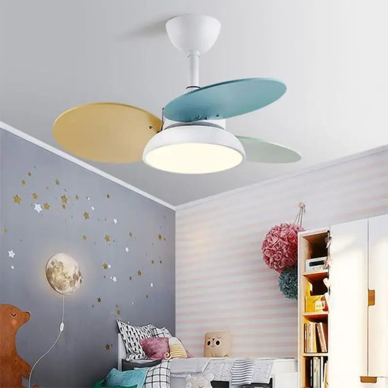 Flower Shaped Kids Ceiling Fan with Light - Lighting > lights Fans