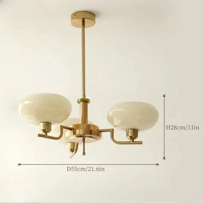 French Bauhaus Medieval Ceiling Chandelier - 3 gold B