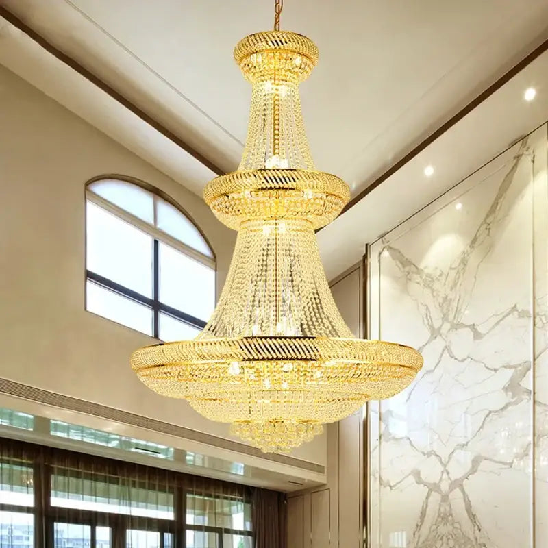 Gold Crystal Chandelier Empire Luxury Lighting - Home & Garden > Fixtures Chandeliers