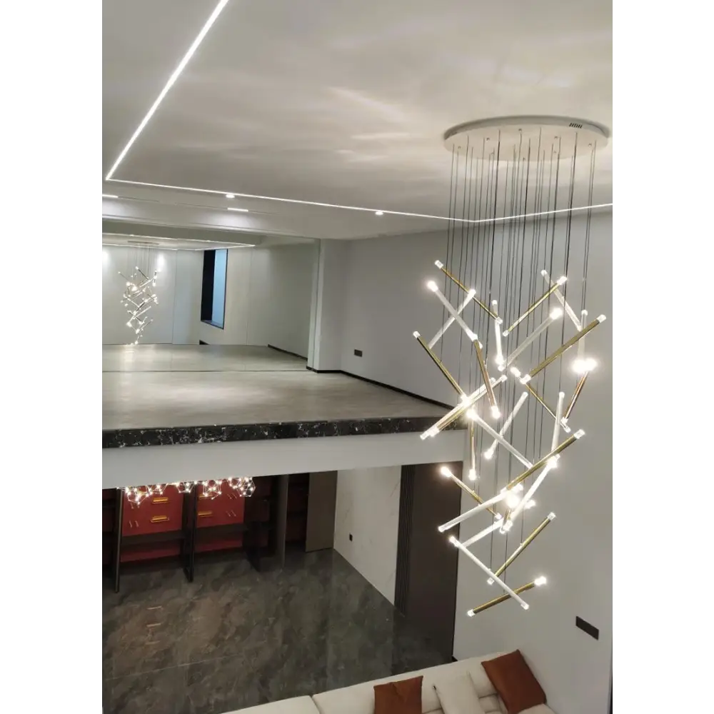 Gold Luxury Modern Led Strip Chandelier for Kitchen - Home & Garden > Lighting Fixtures