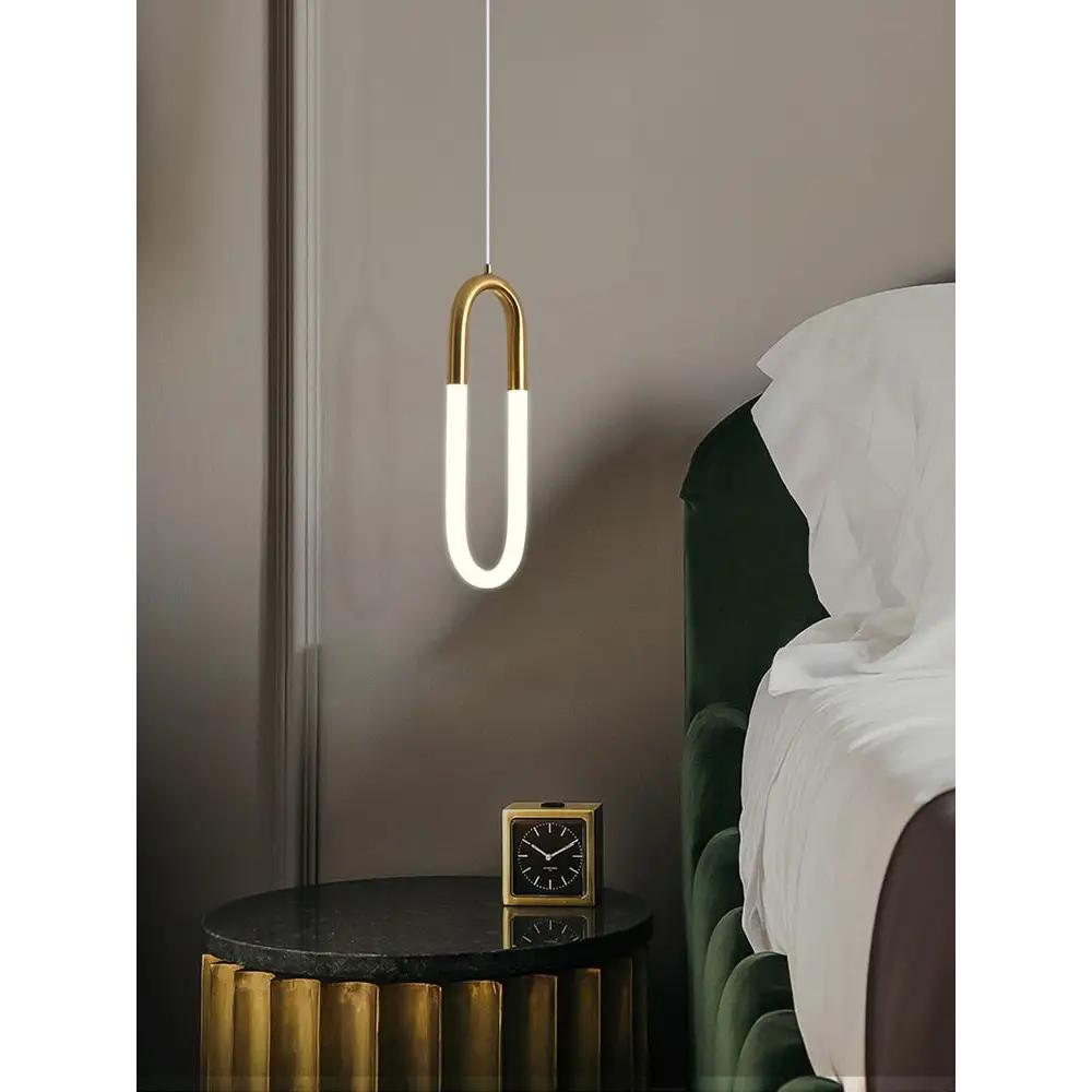 Gold or White Paper Clip Pendant Light - 1 / Small / Warm - Lighting