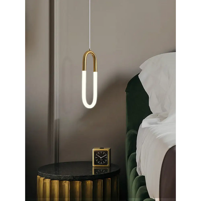 Gold or White Paper Clip Pendant Light - 1 / Small / Warm - Lighting