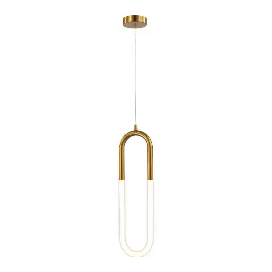 Gold or White Paper Clip Pendant Light - Lighting