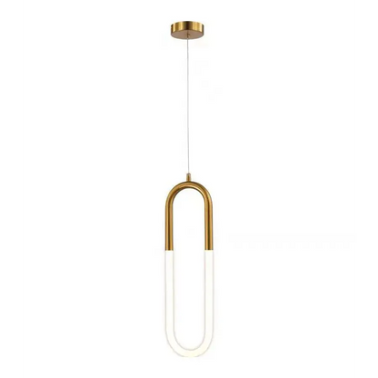 Gold or White Paper Clip Pendant Light - Lighting