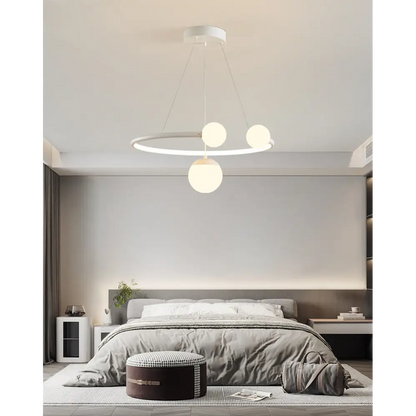 Hanging Ball Pendant Light for Bedroom Dining - White - Lighting