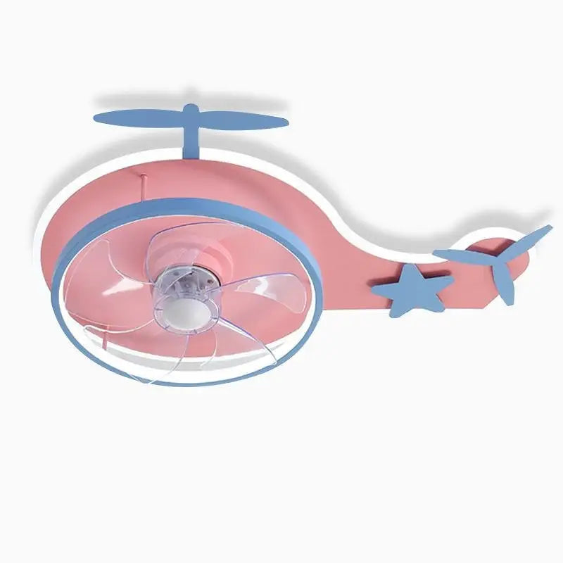 Helicopter Shaped Kids Ceiling Fan with Light - Lighting > lights Fans