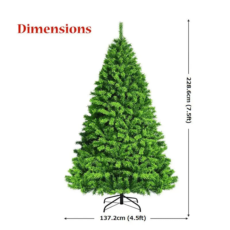 LED-Lit Green Flocked Artificial Christmas Tree - Home & Garden > Decor Seasonal Holiday
