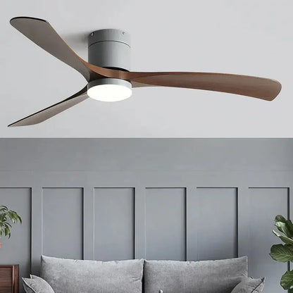 Low Floor DC Motor Ceiling Fan with Light for Bedroom,Restaurant - Fans