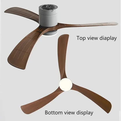 Low Floor DC Motor Ceiling Fan with Light for Bedroom,Restaurant - Fans