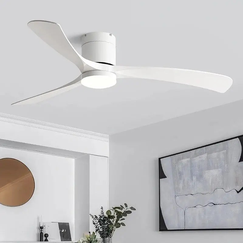 Low Floor DC Motor Ceiling Fan with Light for Bedroom,Restaurant - Fans