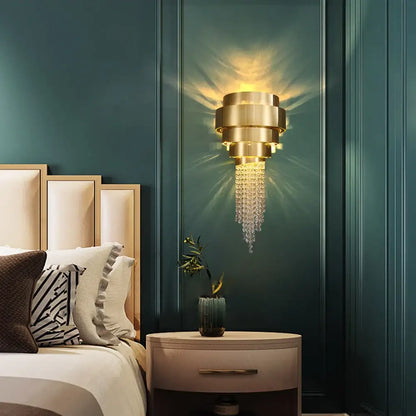 Luxury Creative Crystal Wall Sconce for Bedside Bedroom Living - Sconces