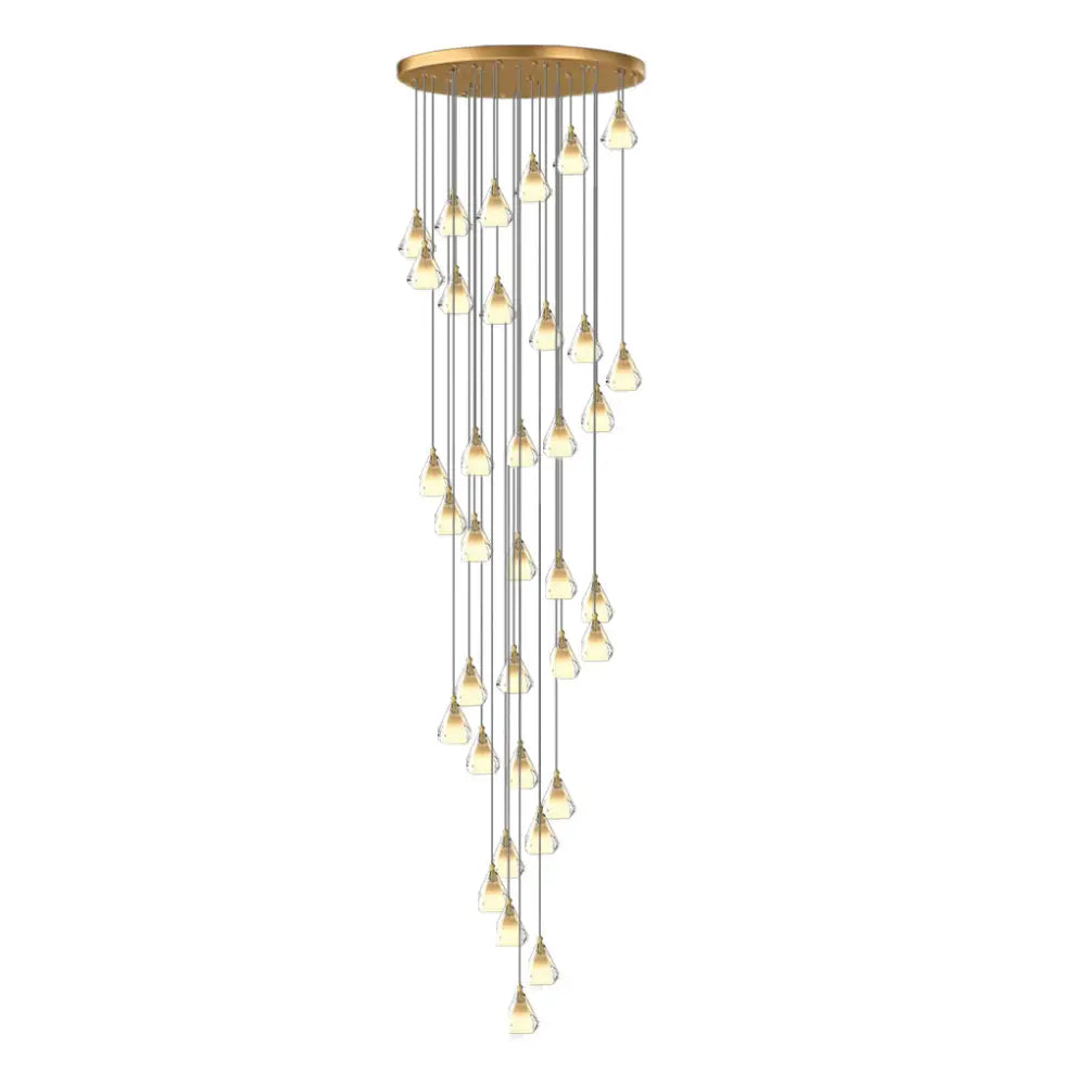 Luxury Crystal Shade Nordic Staircase Chandelier - Lighting > Ceiling lights Chandeliers