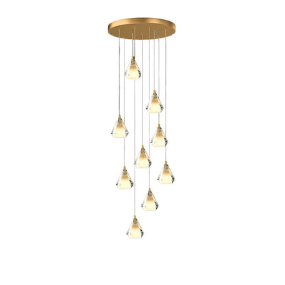 Luxury Crystal Shade Nordic Staircase Chandelier - Lighting > Ceiling lights Chandeliers