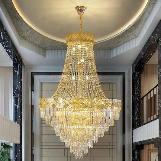 Luxury Duplex Chandelier for Villas Lobby Staircase - Chandeliers