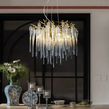 Luxury Gold Branch Crystal Ceiling Hanging Chandelier - Home & Garden > Lighting Fixtures