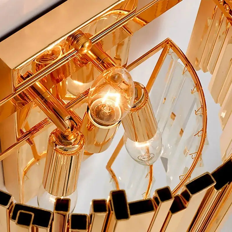 Luxury Gold Crystal Wall Sconce for Hallway Bedroom Bedside - Sconces