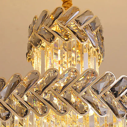 Luxury Long Spira Crystal Chandelier for Staircase Hall Living