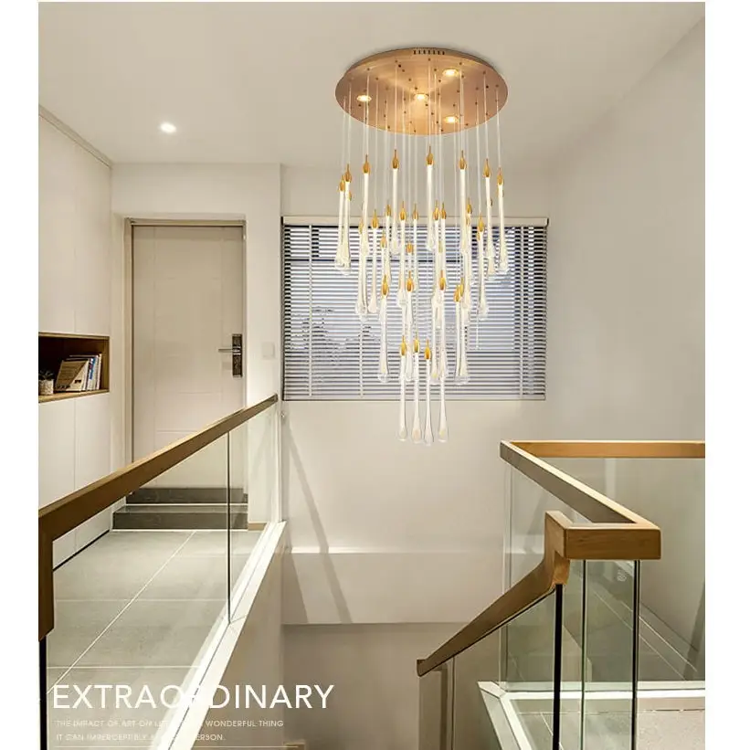 Luxury Modern Crystal Chandelier for Staircase Living Bathroom - 18 Lights (Freely)