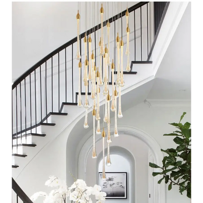 Luxury Modern Crystal Chandelier for Staircase Living Bathroom - Home & Garden > Lighting