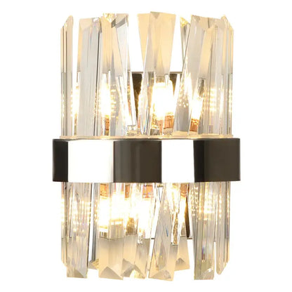 Luxury Modern Crystal Wall Sconce for Bedside Bedroom Hallway - Chrome / NON-Dimm Warm