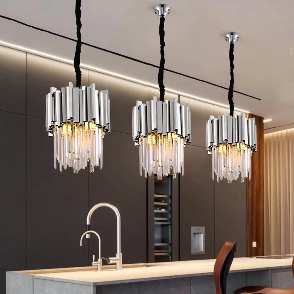 Luxury Modern Hanging Crystal Chandelier for Dining Kitchen Bar