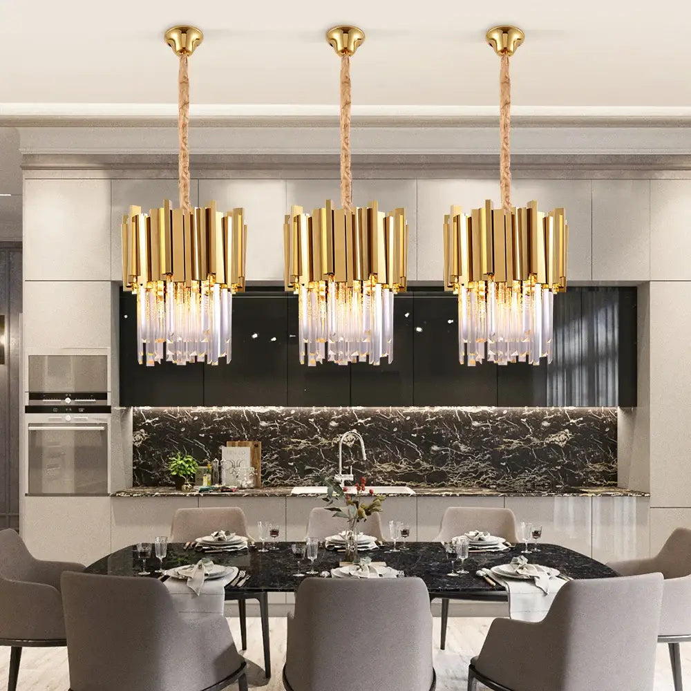 Luxury Modern Hanging Crystal Chandelier for Dining Kitchen Bar