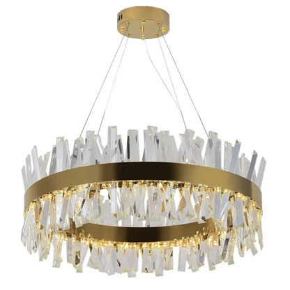 Luxury Modern Hanging Round Chandelier for Living Bedroom - Gold / Dia60xH30cm NON dimm