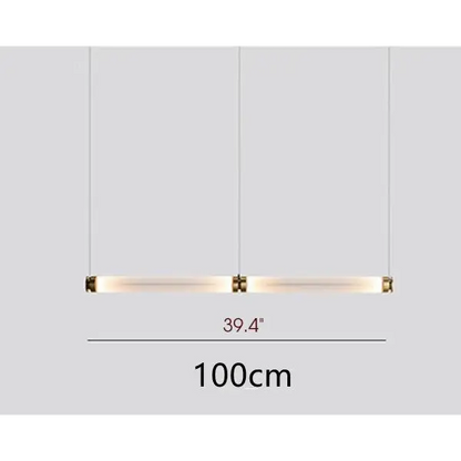 Luxury Nordic Colored Glass Pendant Light for Dining Kitchen - L39.4’ / L100.0cm Cool