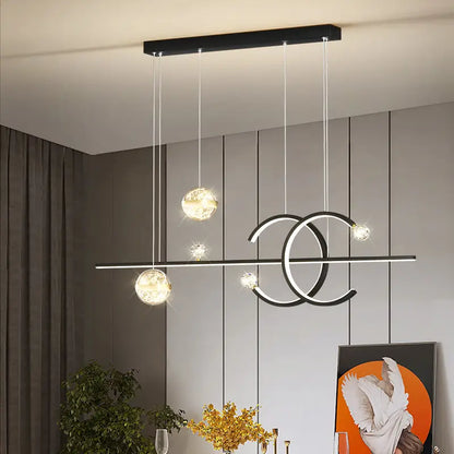 Luxury Nordic LED Pendant Light for Dining Kitchen Bedroom - Black / Cool - Lighting