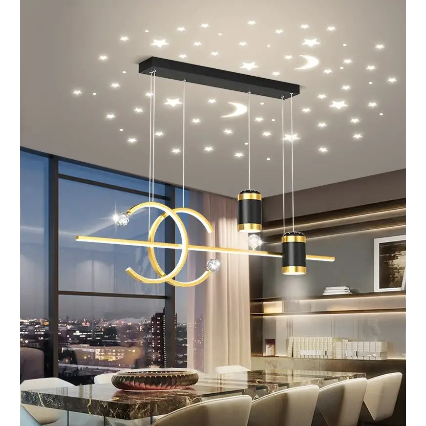 Luxury Nordic LED Pendant Light for Dining Room Kitchen - Golden / Cool - Lighting