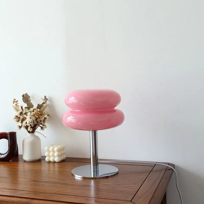 Macaron Glass Table Lamp - Pink A - Lighting > & Floor Lamps lamps