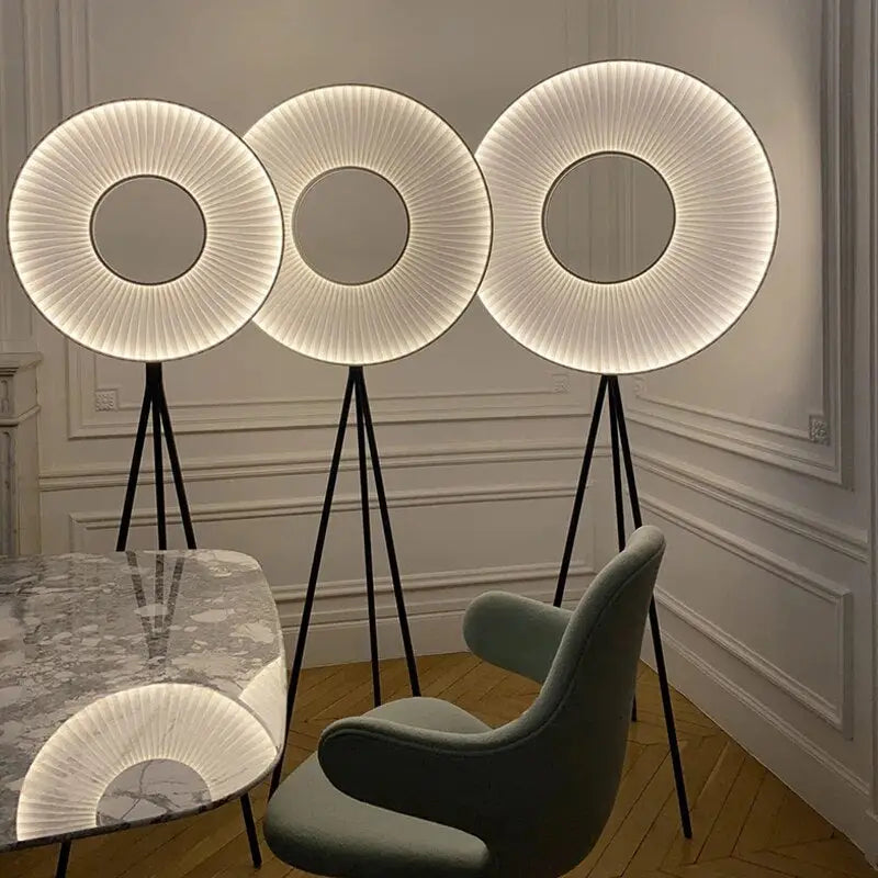 Minimalist Creativity Fabric Pleats LED Lamp for Living Bedroom - Floor