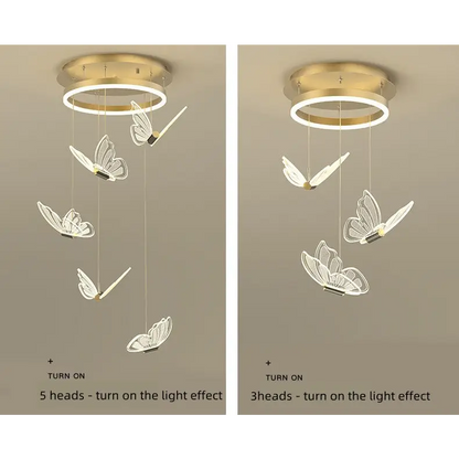 Modern Butterfly Chandelier for Living Staircase Bedroom - Home & Garden > Lighting