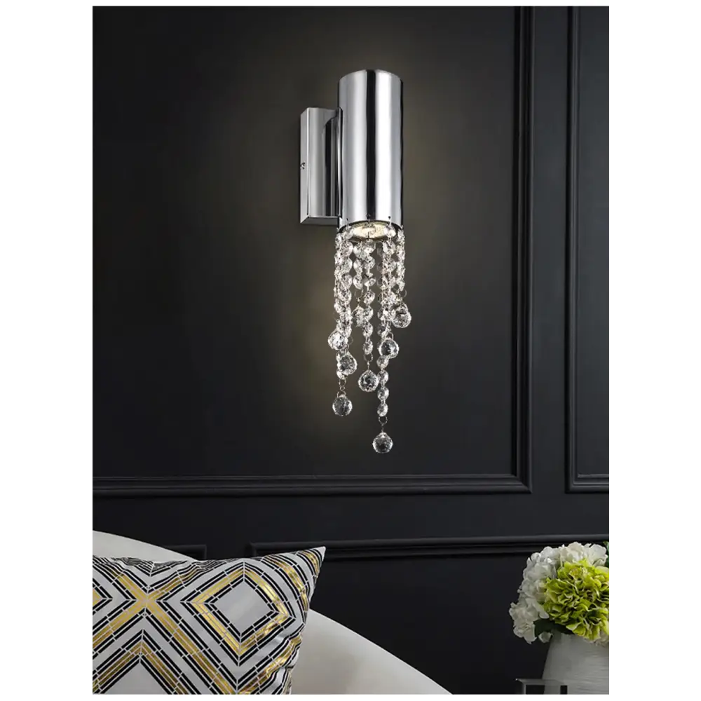 Modern Chrome Stainless Steel Wall Sconce for Living Bedroom - Sconces