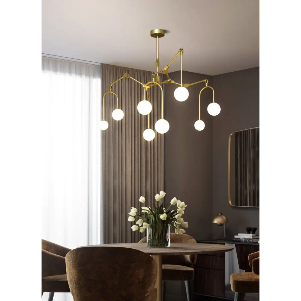 Modern Creative Glass Ceiling Chandelier for Living Bedroom - 8 Lights / Gold Home &