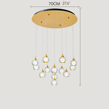 Modern Crystal LED Ceiling Chandelier with Balls for Living - Home & Garden > Lighting