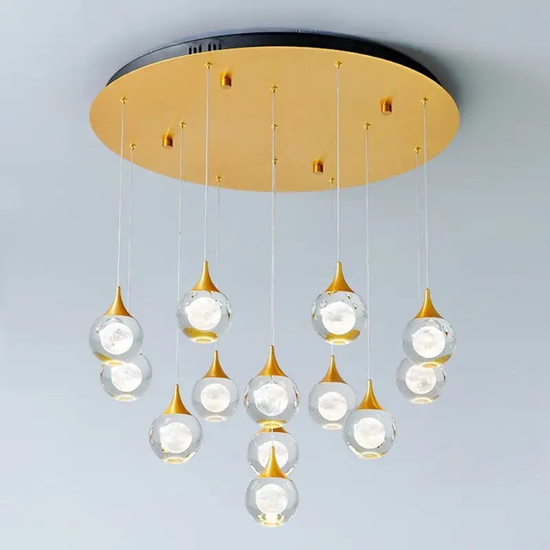 Modern Crystal LED Ceiling Chandelier with Balls for Living - Home & Garden > Lighting