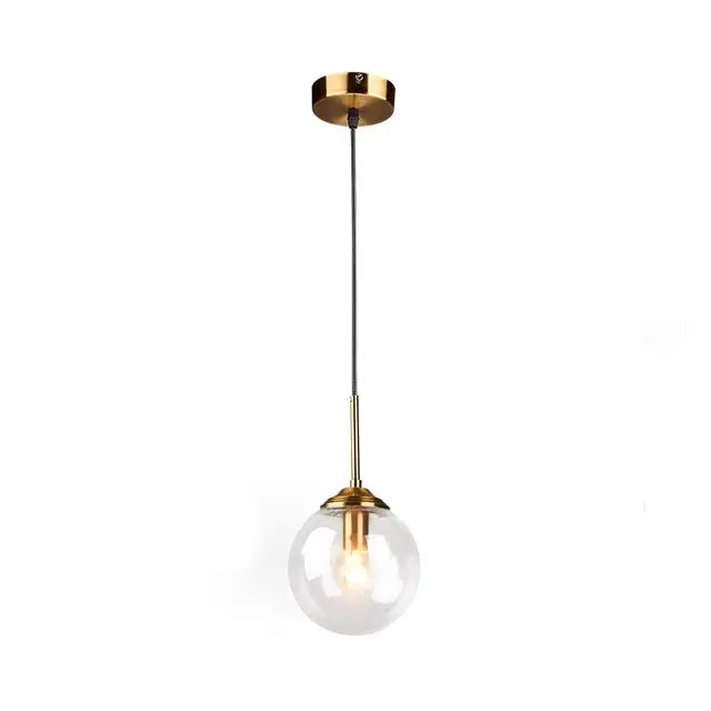 Modern Glass Ball LED Pendant Light for Dining Bedroom - Lighting