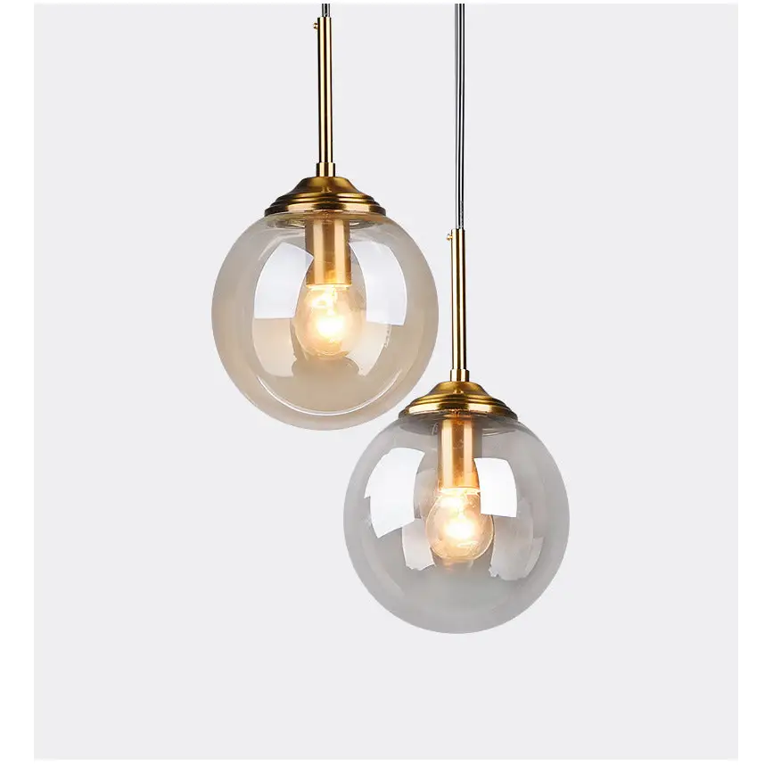 Modern Glass Ball LED Pendant Light for Dining Bedroom - Lighting