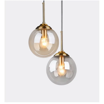 Modern Glass Ball LED Pendant Light for Dining Bedroom - Lighting