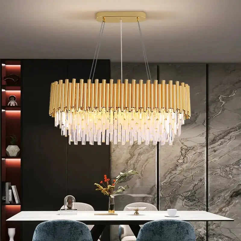 Modern Gold Hanging Chandelier for Living Dining kitchen