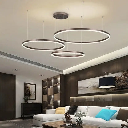 Modern LED Circle Ceiling Chandelier for Living Bedroom - Home & Garden > Lighting