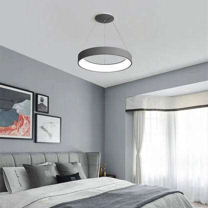 Modern LED Circle Chandelier for Kitchen,Restaurant - Dia19.7’ / Dia50.0cm Gray
