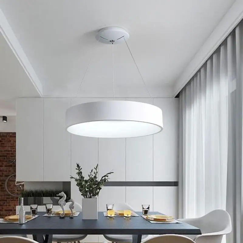 Modern LED Circle Chandelier for Kitchen,Restaurant - Dia19.7’ / Dia50.0cm White