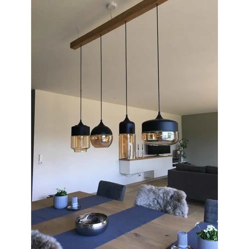 Modern Loft Glass Pendant Lamp for Kitchen Living Bar - Lighting